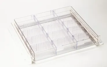 Einzellade Kunststoff transparent Medikamentenkühlschrank - Laborkühlschrank - kunststoff lade medikamentenkuehlung ordnungssystem