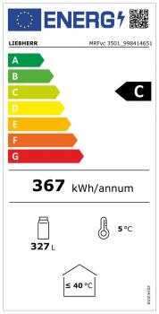 energielabel liebherr mrfvc 3501 getraenke kuehlschrank