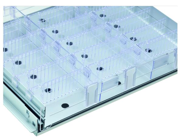 Einzellade Alumium für Laborkühlschrank - Medikamentenkühlschrank transparent