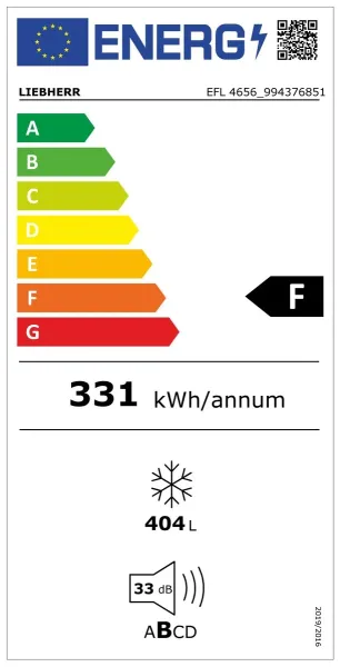 energielabel Liebherr 4656 Gefriertruhe mit Deckeldichtung