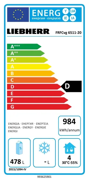 energielabel liebherr frfcvg 6511 perfection glastür kühlschrank