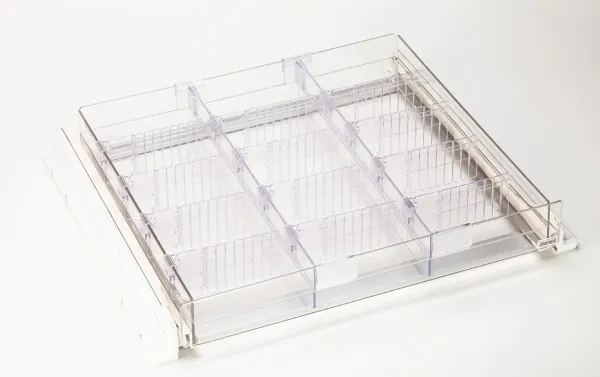Einzellade Kunststoff transparent Medikamentenkühlschrank - Laborkühlschrank - kunststoff lade medikamentenkuehlung ordnungssystem